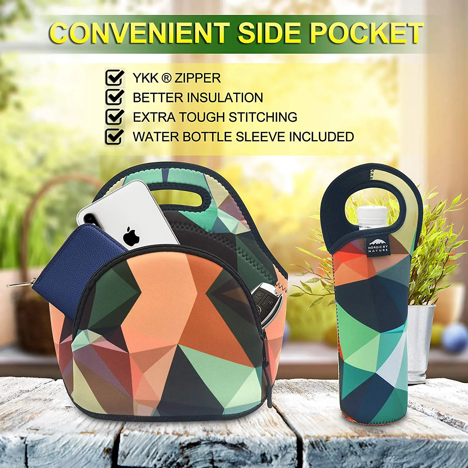 LUNCH BAG SET 12" MOSAIC CAMO