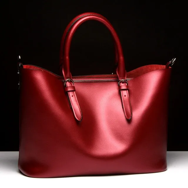 Luxury Metalic Leather Handbag