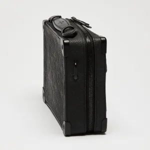 LV Black Monogram Taurillon Leather Handle Soft Trunk
