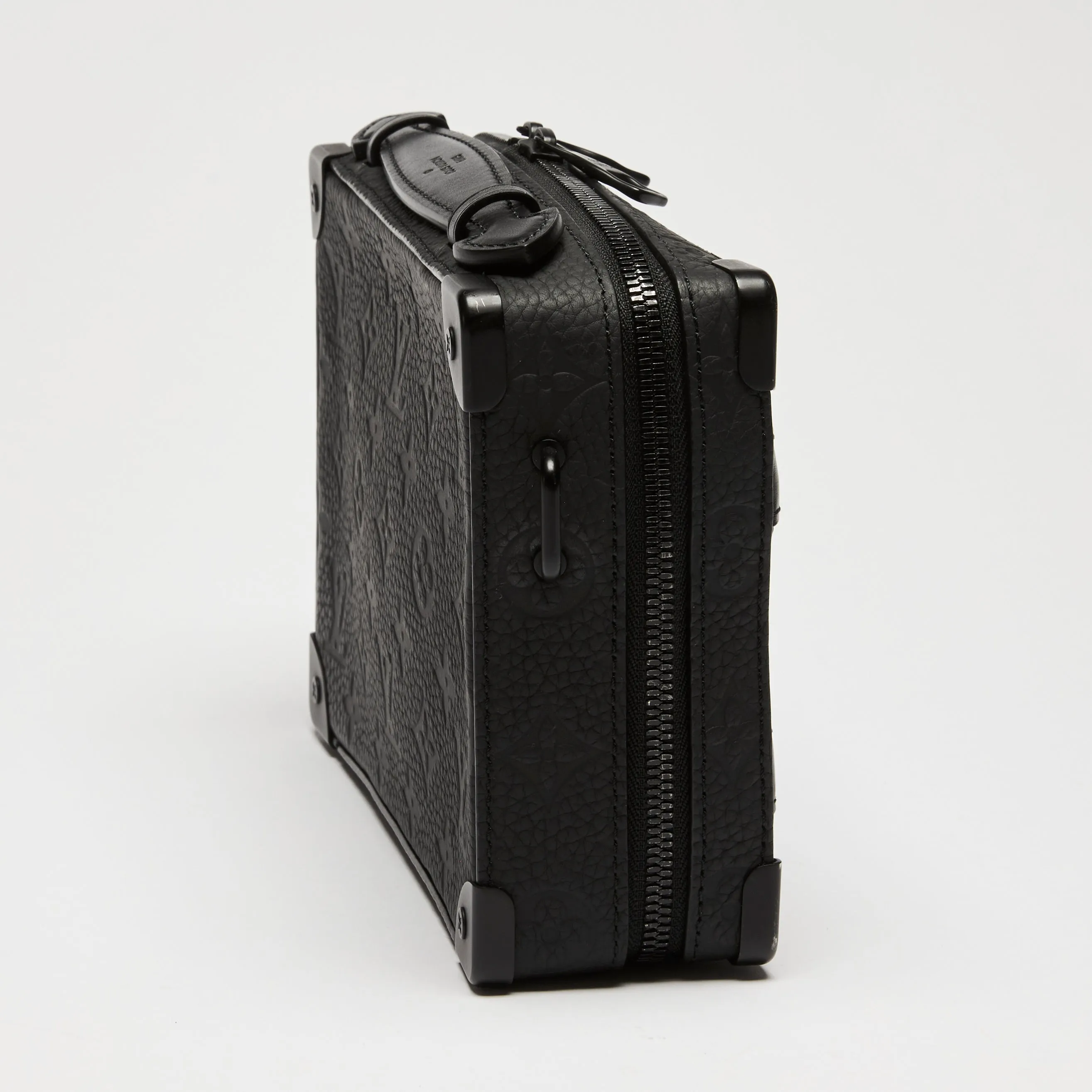 LV Black Monogram Taurillon Leather Handle Soft Trunk