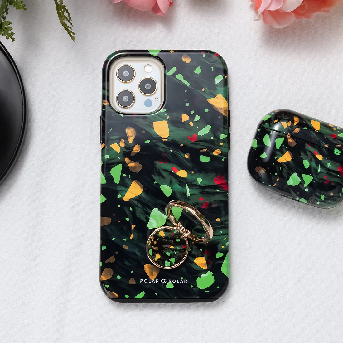 Malachite Terrazzo Gem Custom - iPhone X / XS Case