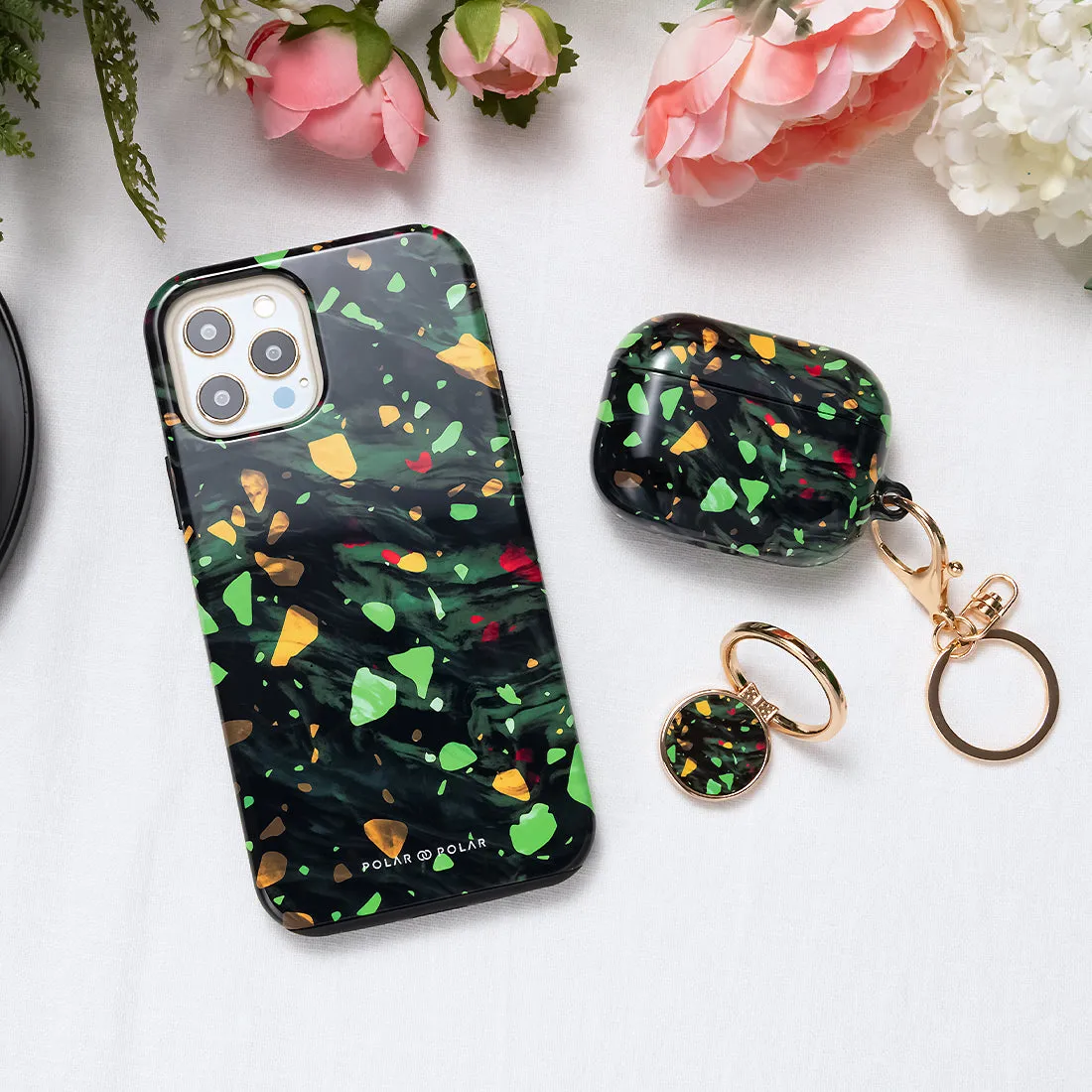 Malachite Terrazzo Gem Custom - iPhone X / XS Case