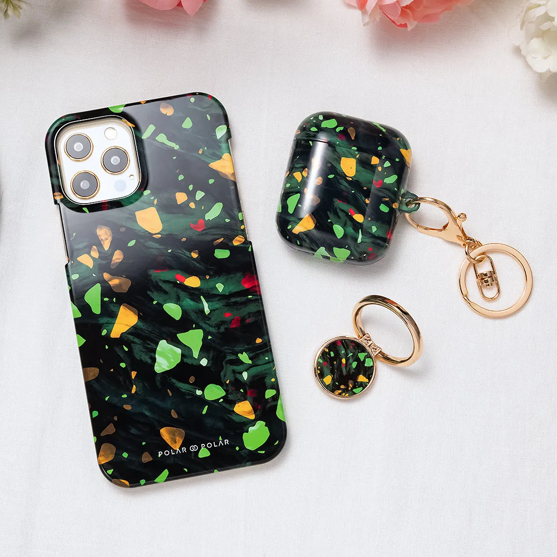 Malachite Terrazzo Gem Custom - iPhone X / XS Case