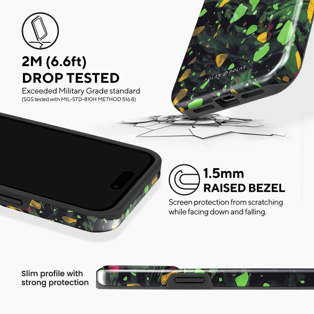 Malachite Terrazzo Gem - iPhone 15 Pro Max Case
