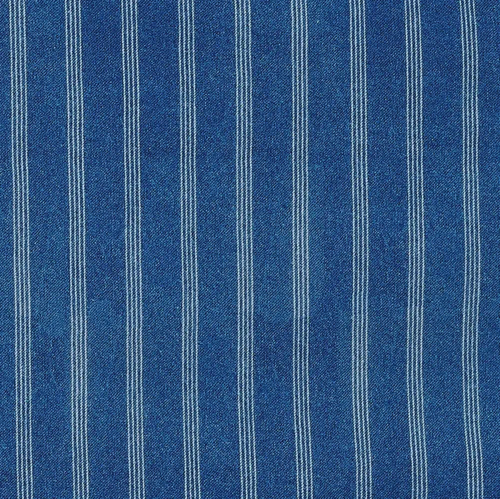 Mallorca - Denim Pinstripe Baby Bubble Romper
