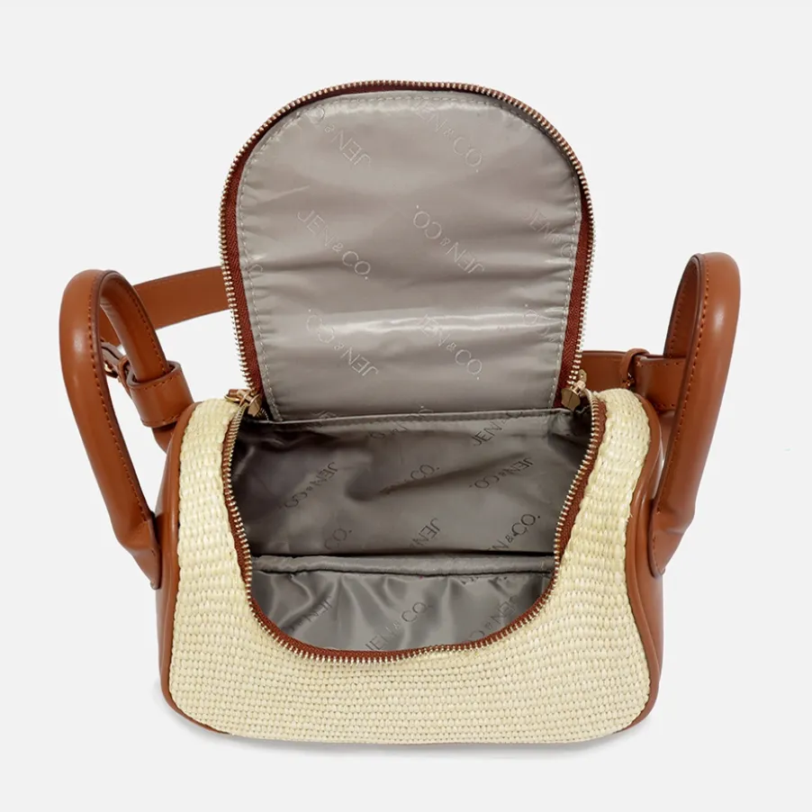 Mariah Straw Large Handle Crossbody