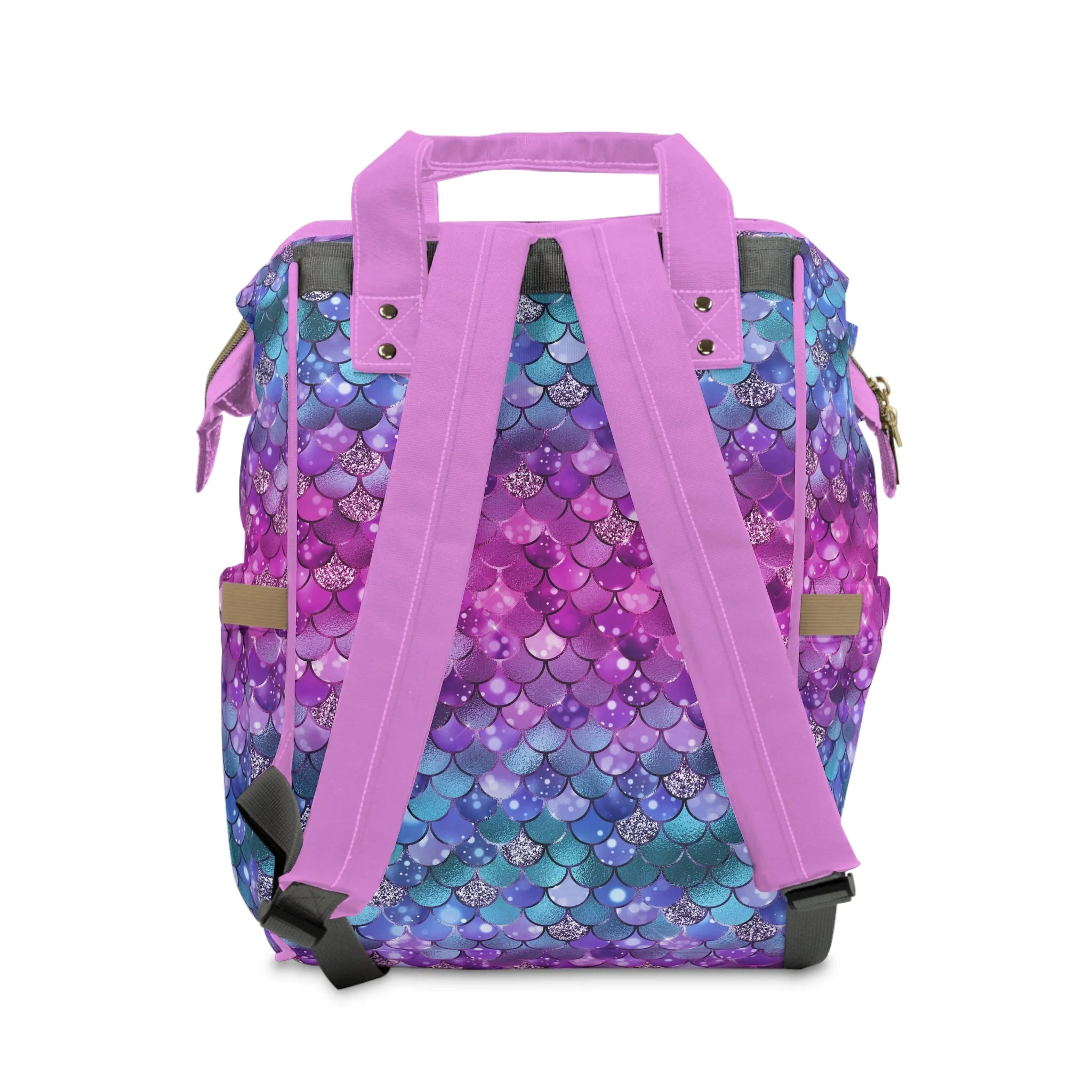 Mermaid Diaper Backpack - Magical & Multifunctional Nappy Bag with Ocean-Inspired Mermaid Patterns
