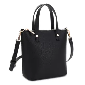 Mia Recycled Mini Tote Crossbody Black