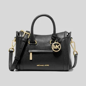 MICHAEL KORS Carine Extra-Small Pebbled Leather Satchel Black RS-35F2GCCC5L