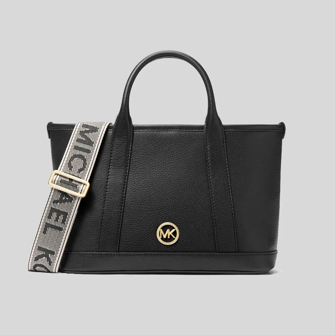 MICHAEL KORS Luisa Small Pebbled Leather Satchel Black RB-30R4G99T1L