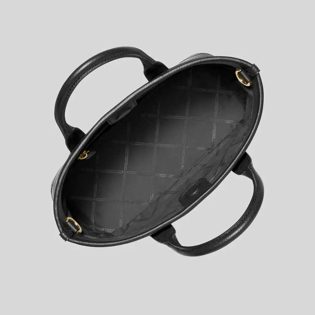 MICHAEL KORS Luisa Small Pebbled Leather Satchel Black RB-30R4G99T1L