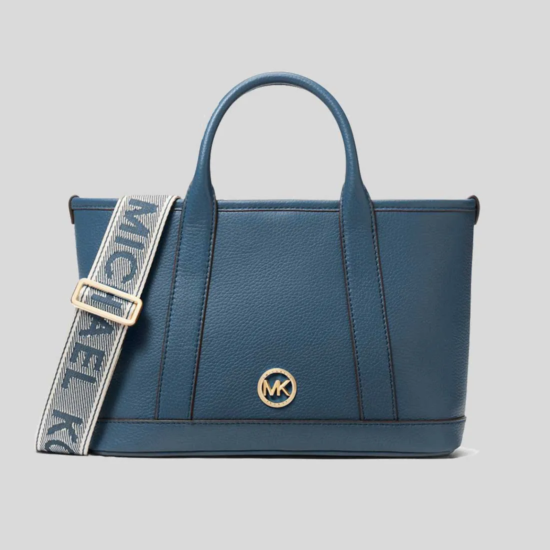 MICHAEL KORS Luisa Small Pebbled Leather Satchel DK Chambray RB-30R4G99T1L