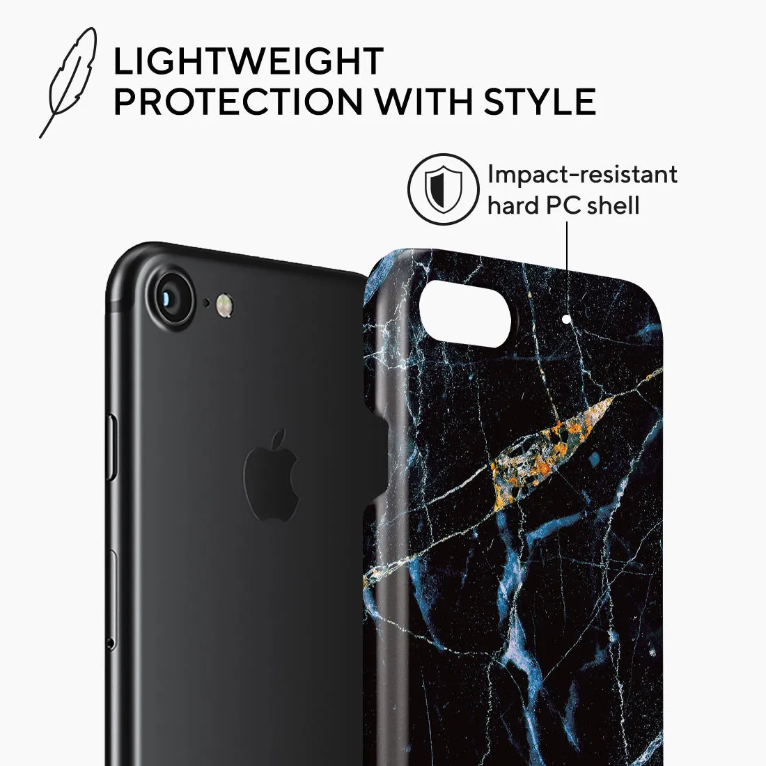 Midnight Marble Custom - iPhone SE3 / SE2 / 8 / 7 Case