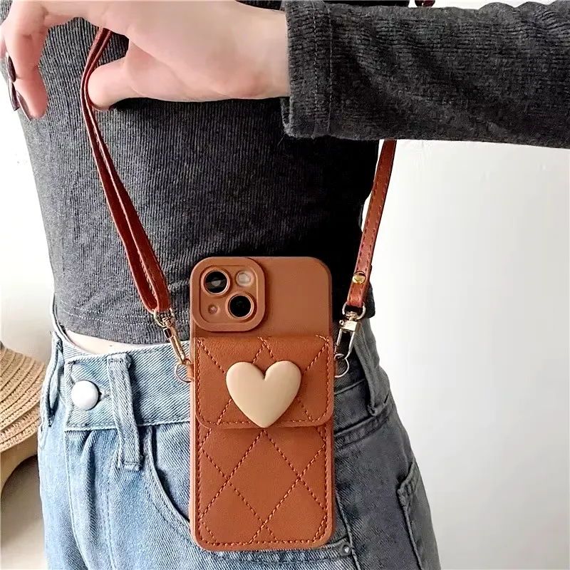 Mila Crossbody Leather iPhone Case