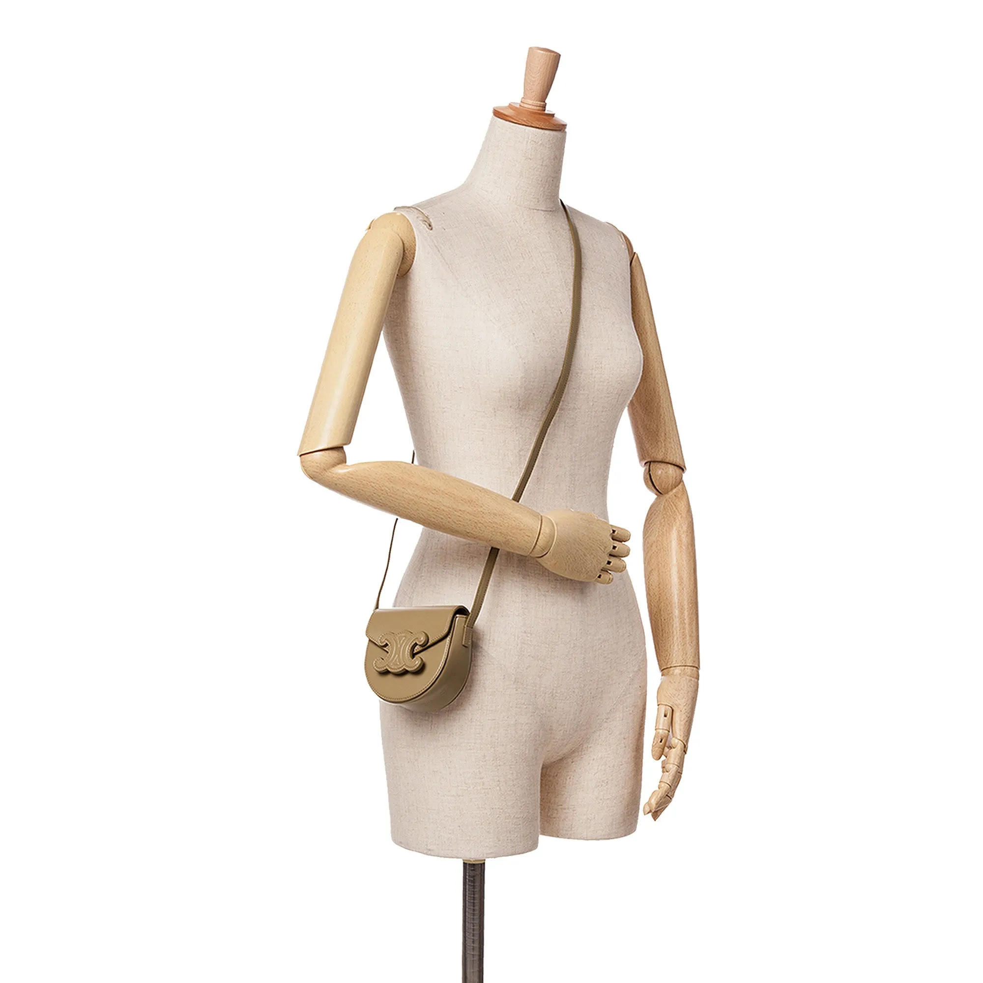 Mini Calfskin Besace Cuir Triomphe Crossbody