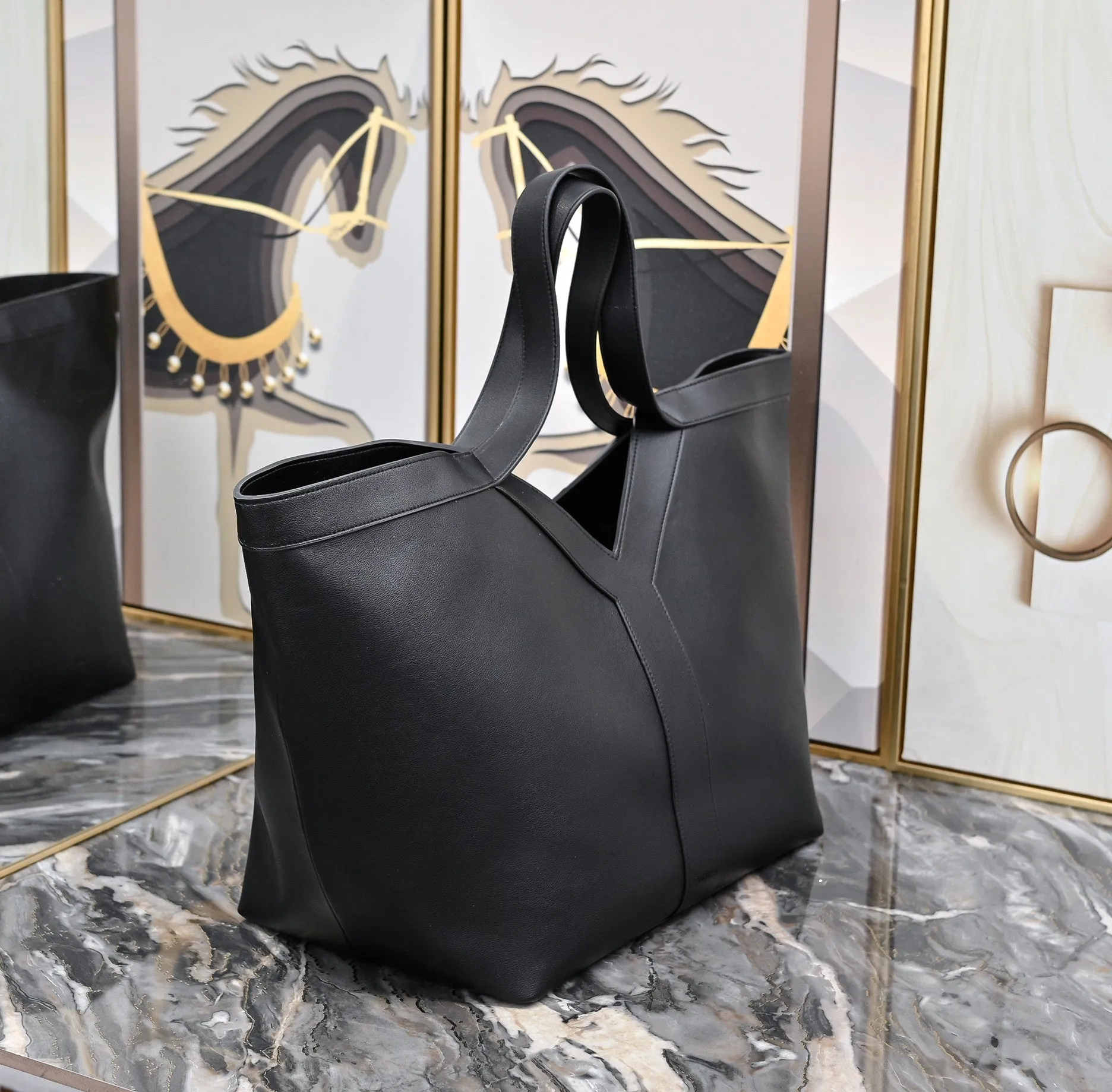 Minimalist YV Tote Bag