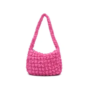 Miss Gwen's OMG Accessories Quilted Scrunchies Sling Bag- Hot Pink