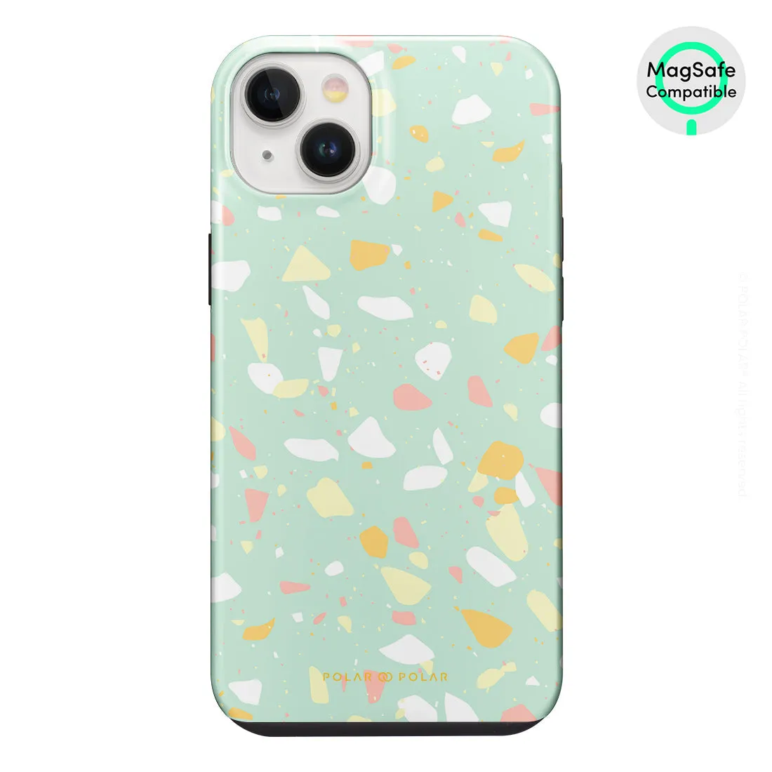 Mist Green Terrazzo - iPhone 14 Plus Case