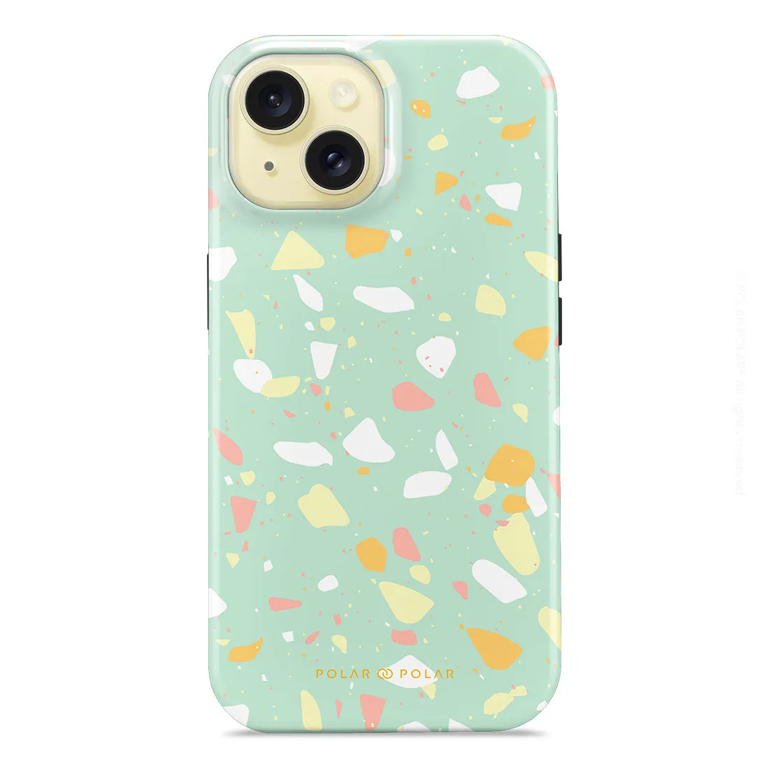 Mist Green Terrazzo - iPhone 15 Case