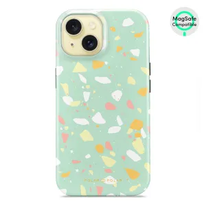 Mist Green Terrazzo - iPhone 15 Case