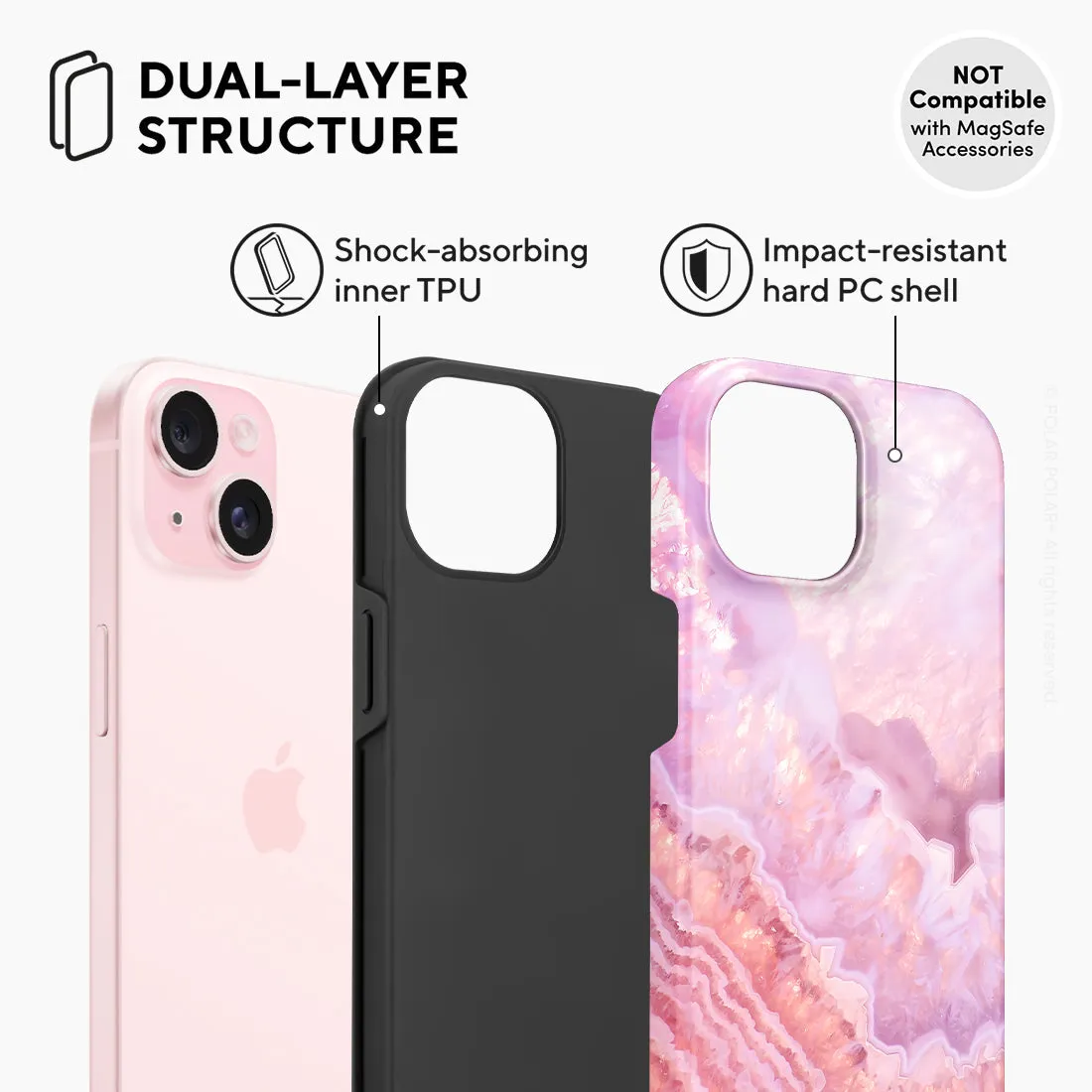 Misty Rose Coral - iPhone 15 Case