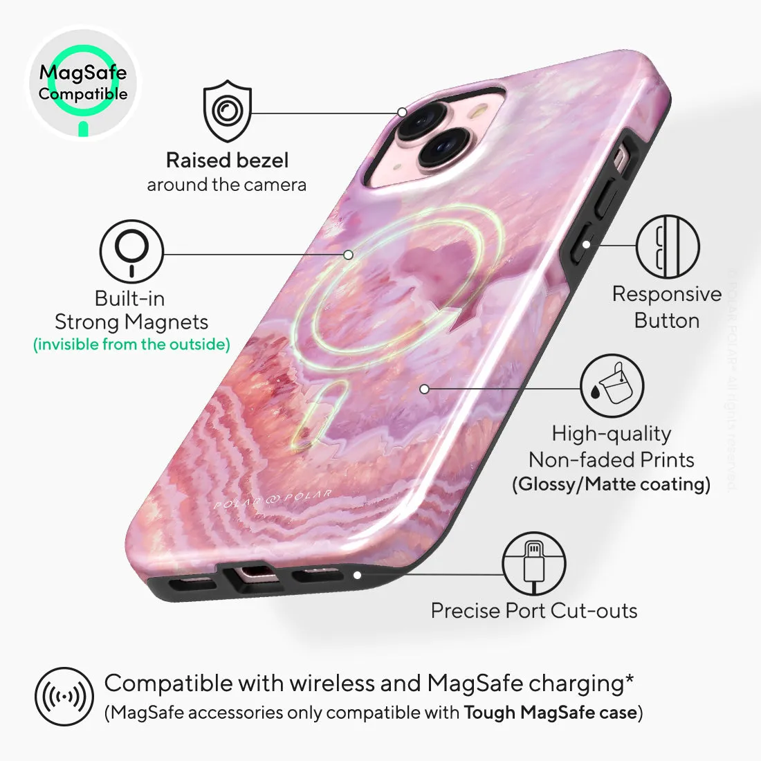 Misty Rose Coral - iPhone 15 Case