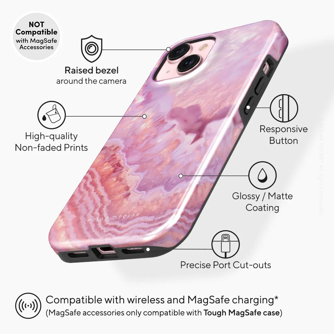 Misty Rose Coral - iPhone 15 Case