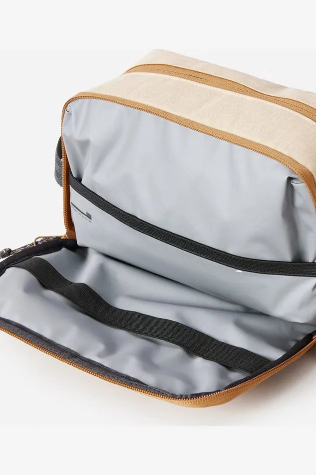 MIXED TOILETRY BAG - LIGHT BROWN