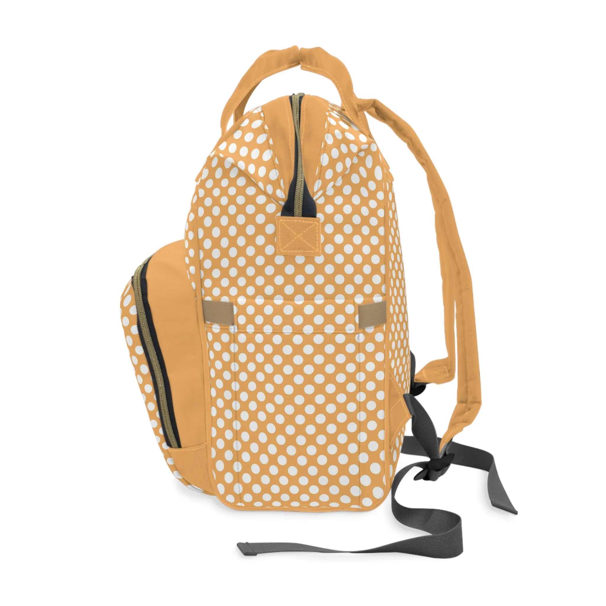 Multifunctional Polka Dot Diaper Backpack - Stylish and Practical Baby Bag for Busy Parents