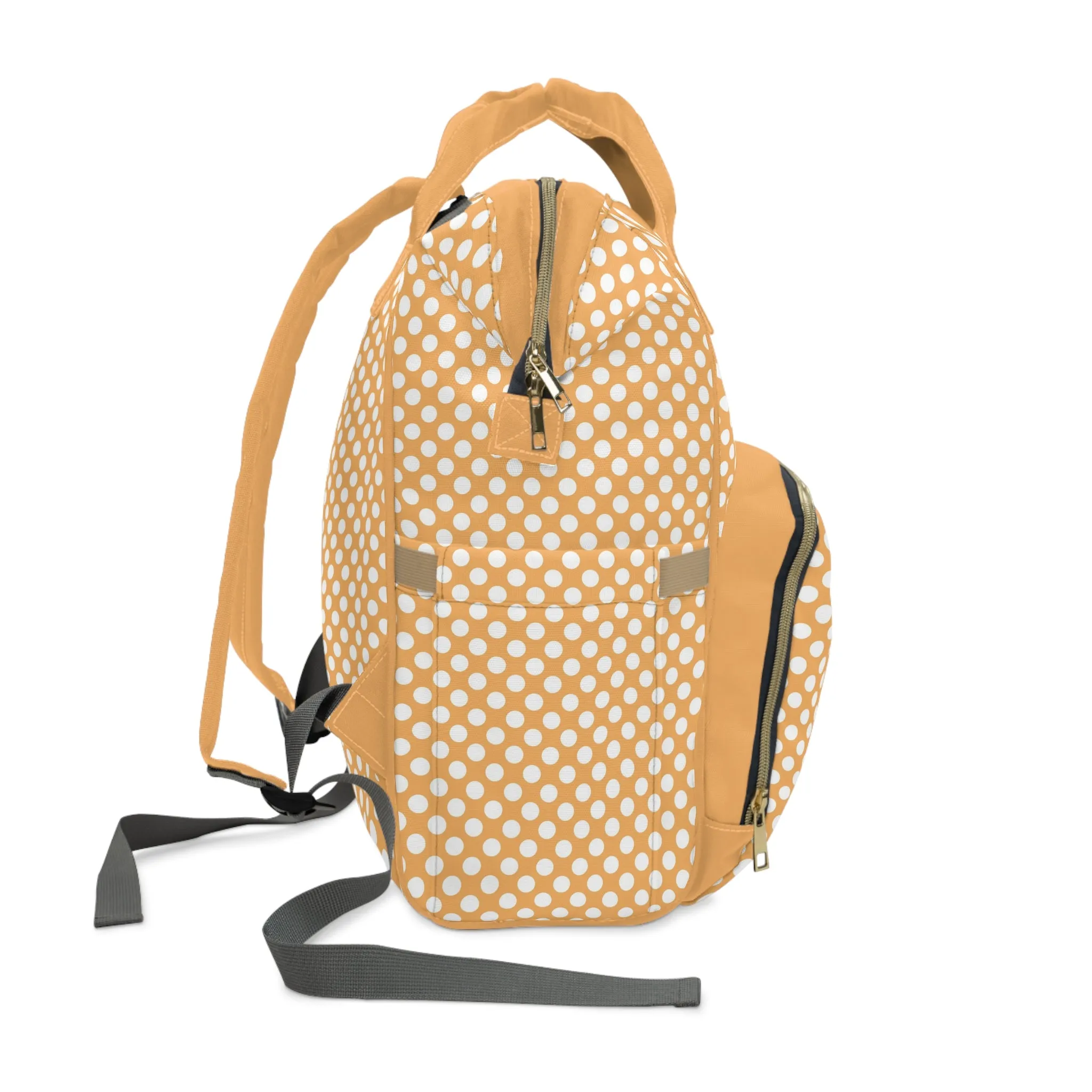 Multifunctional Polka Dot Diaper Backpack - Stylish and Practical Baby Bag for Busy Parents
