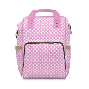 Multifunctional Polka Dot Diaper Backpack - Stylish and Practical Baby Bag for Busy Parents