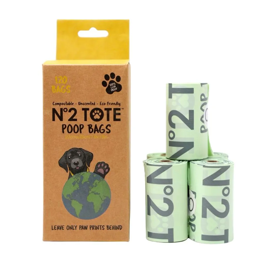 N°2 TOTE's 100% Compostable Poop Bags for Environment-Conscious Pet Owners