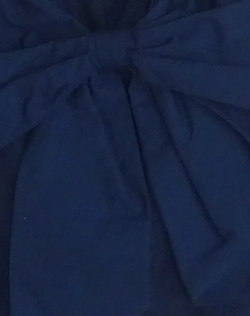 Nagi Bag in Navy with Navy Bow