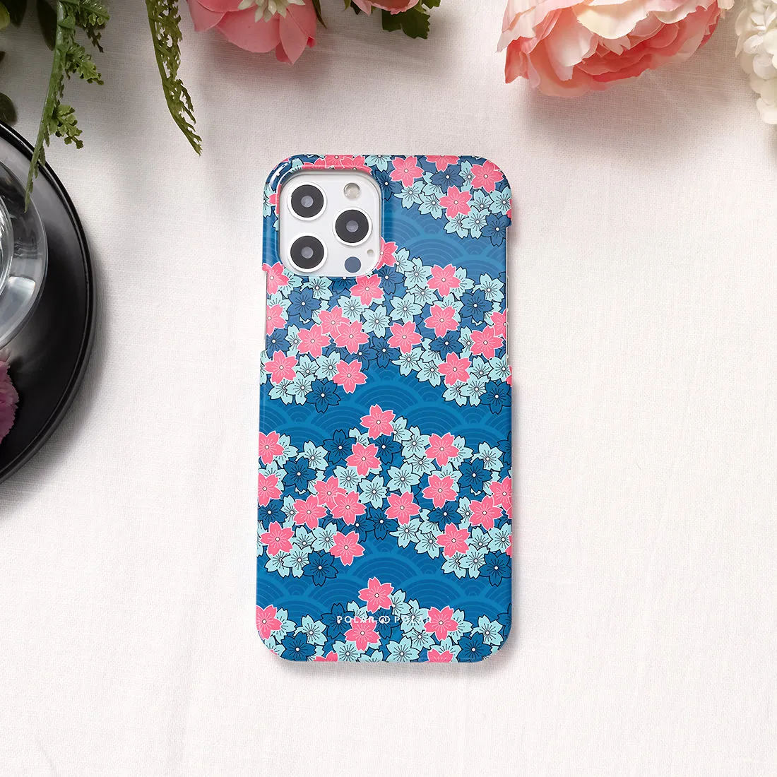 Navy Sakura Wave Custom - iPhone 11 Case