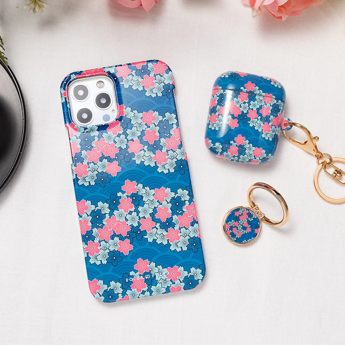 Navy Sakura Wave Custom - iPhone 11 Case