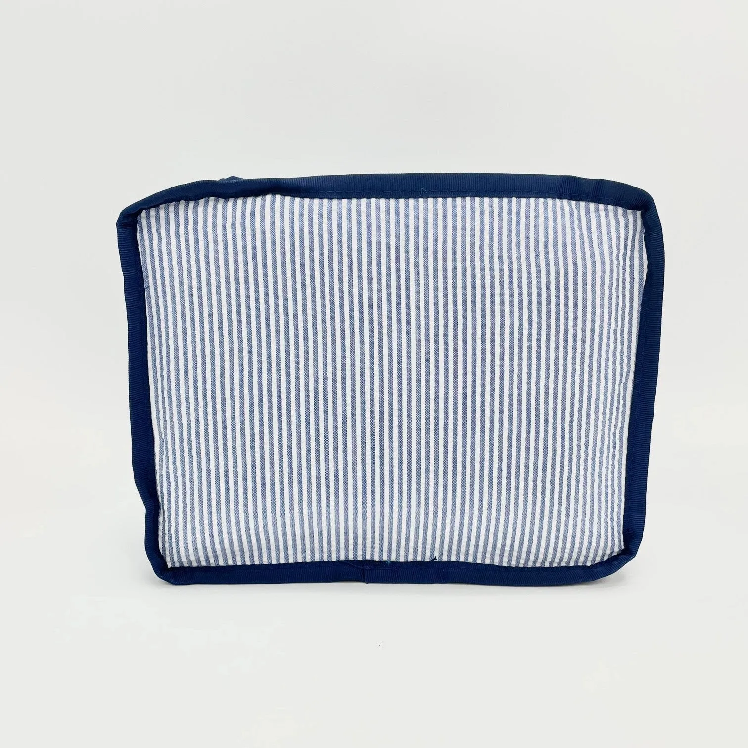 Navy Seersucker Packing Cube Stacking Set