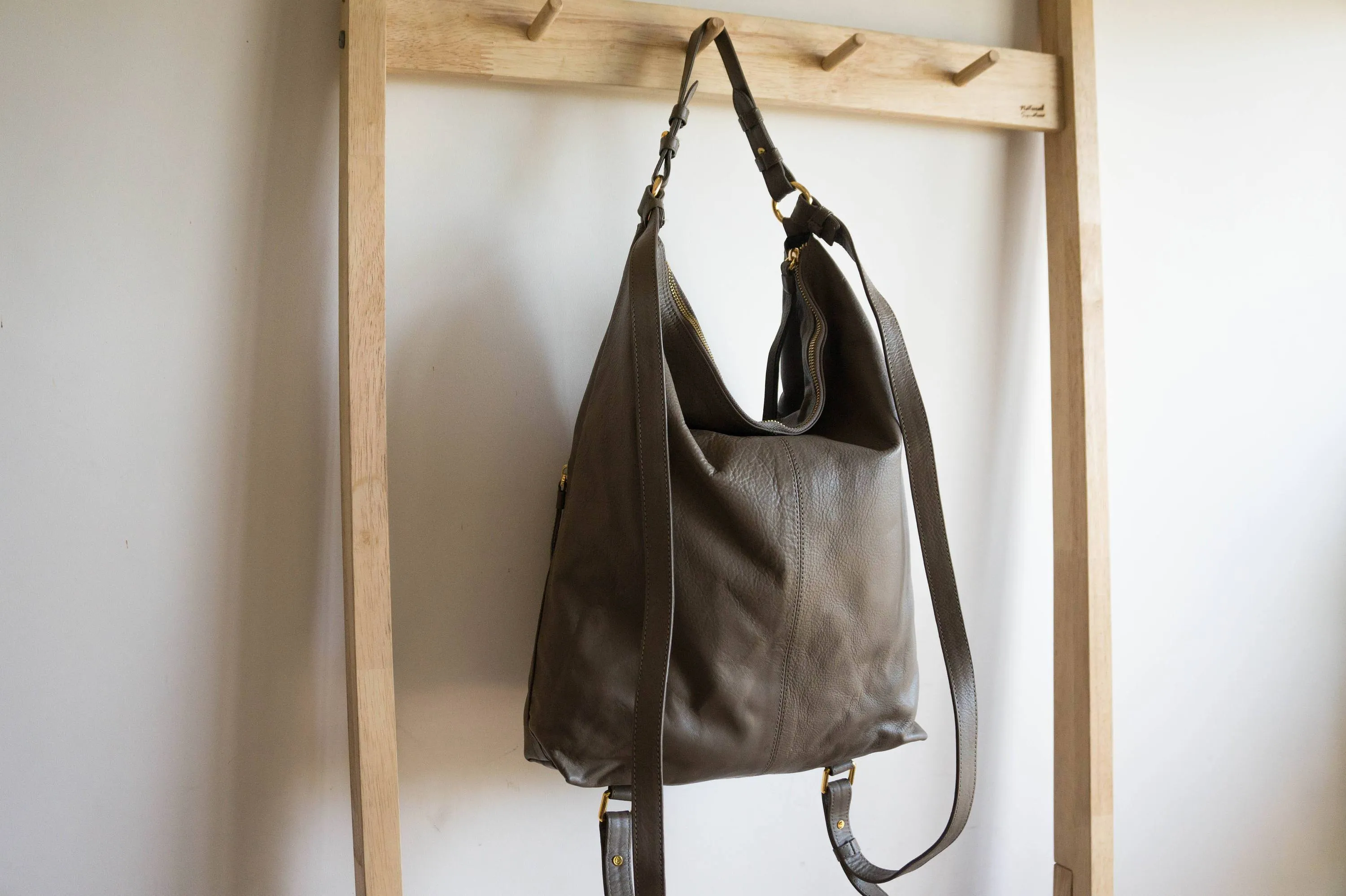 Neve Hobo Convertible Tote in Taupe Grey