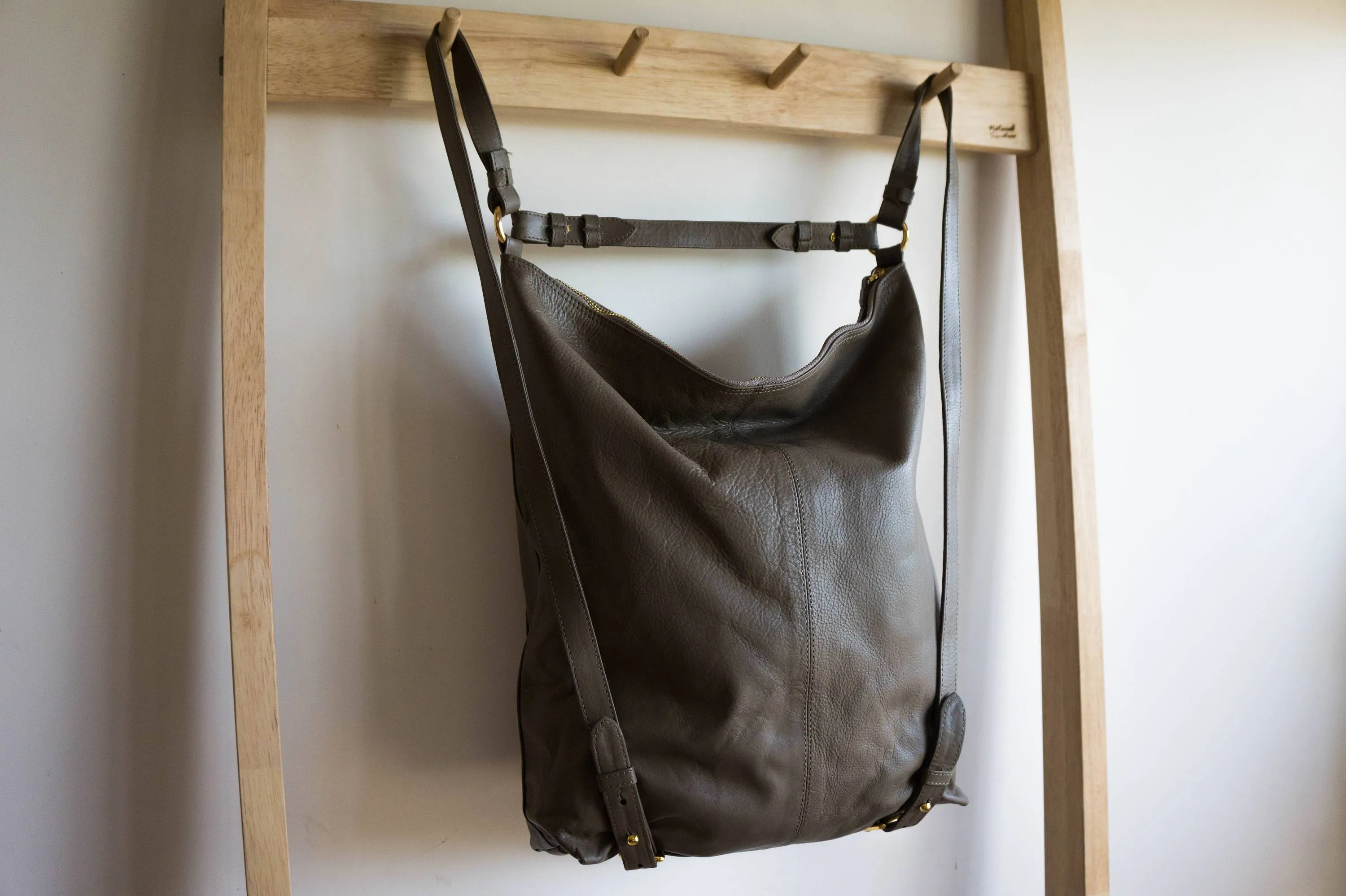 Neve Hobo Convertible Tote in Taupe Grey