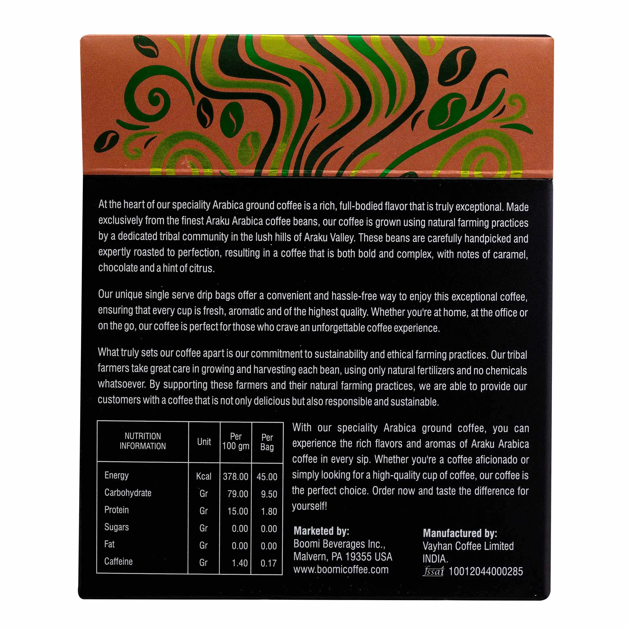 (New) Single Serve Ground Coffee Packs, No Machine Needed, Just Add Water, Direct Trade, Hand Roasted & Freshly Ground, Specialty Grade, Nitro Sealed for Freshness, 10 Count (Pack of 1)