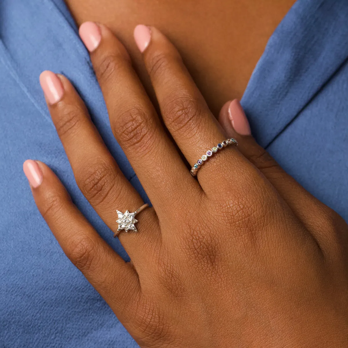 Northern Lights Eternity Ring
