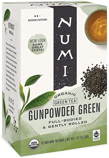 Numi Organic Tea - Gunpowder Green (18 Tea Bags)