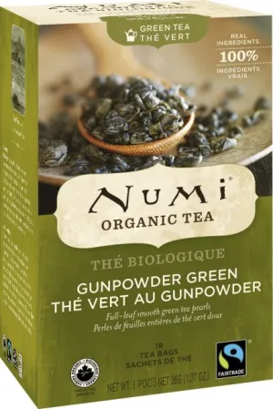 Numi Organic Tea - Gunpowder Green (18 Tea Bags)