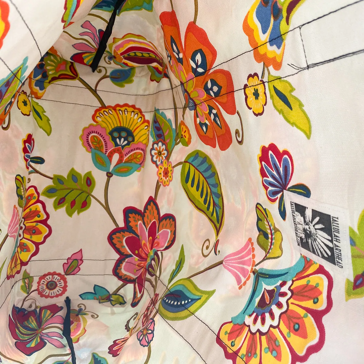 Oilcloth Market Bag / Blue Tropical