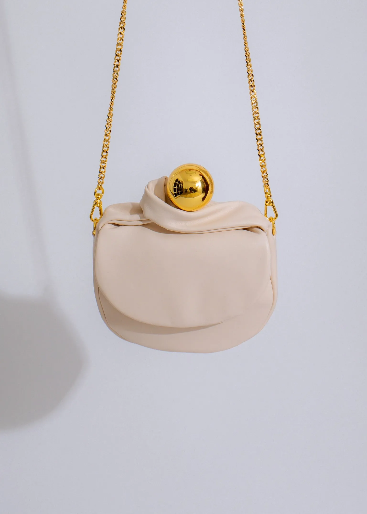 Orbit Faux Leather Handbag White