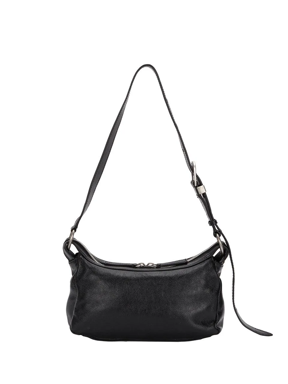 OUTPOCKET HOBO MINI black glossy plain bag