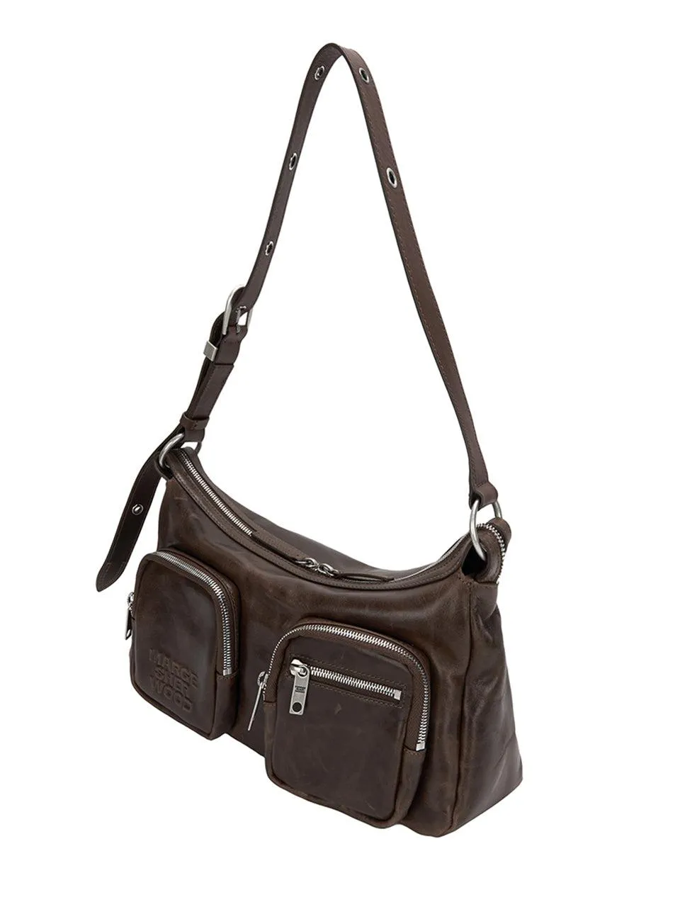OUTPOCKET HOBO washed brown pull-up