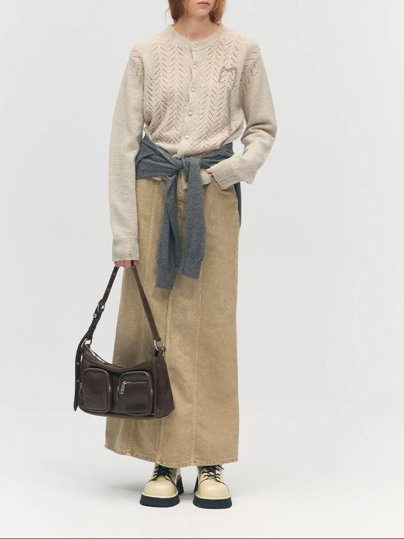 OUTPOCKET HOBO washed brown pull-up