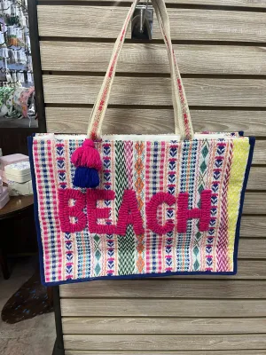 Oversized Tasseled Tote Bag
