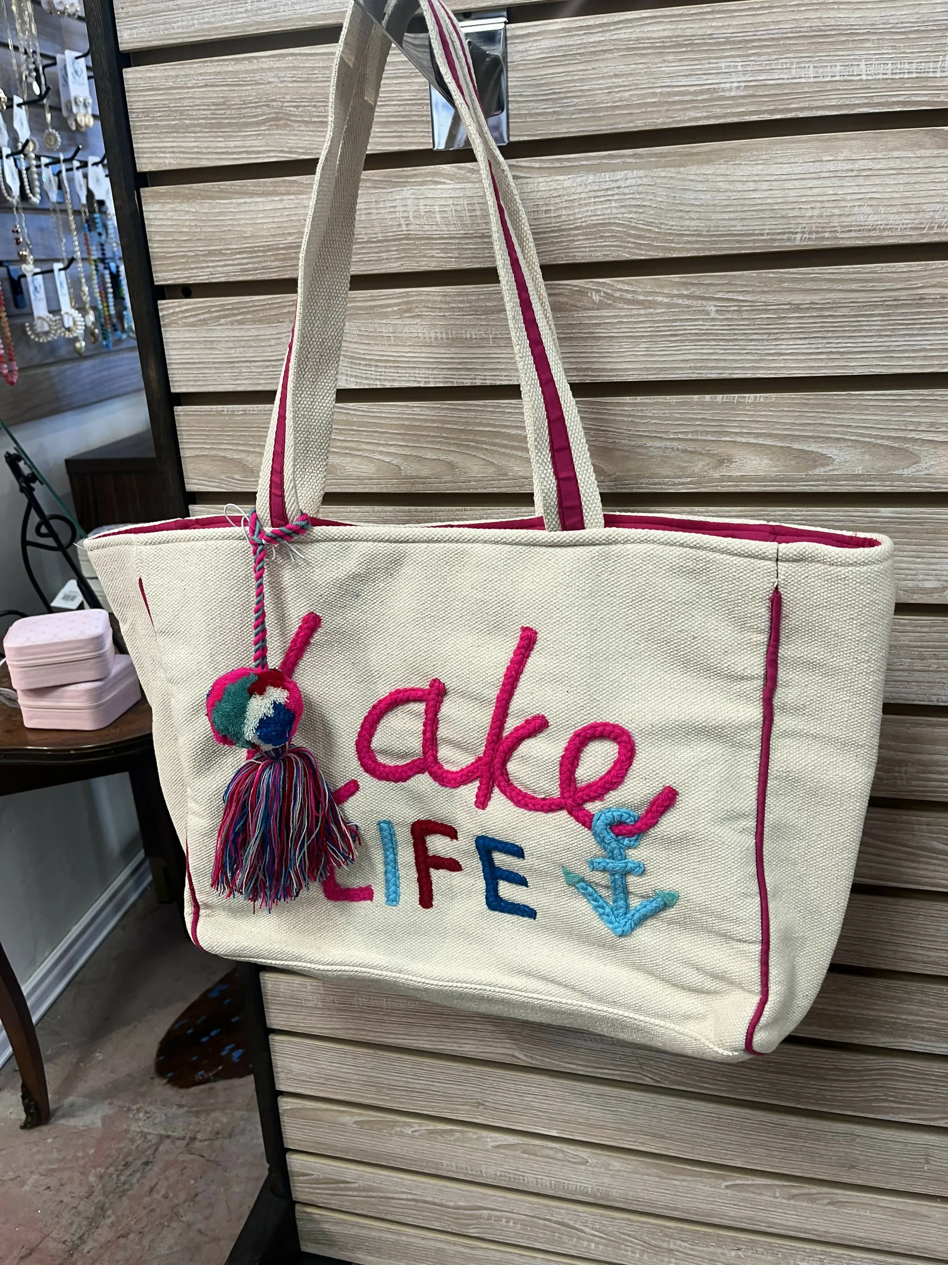 Oversized Tasseled Tote Bag