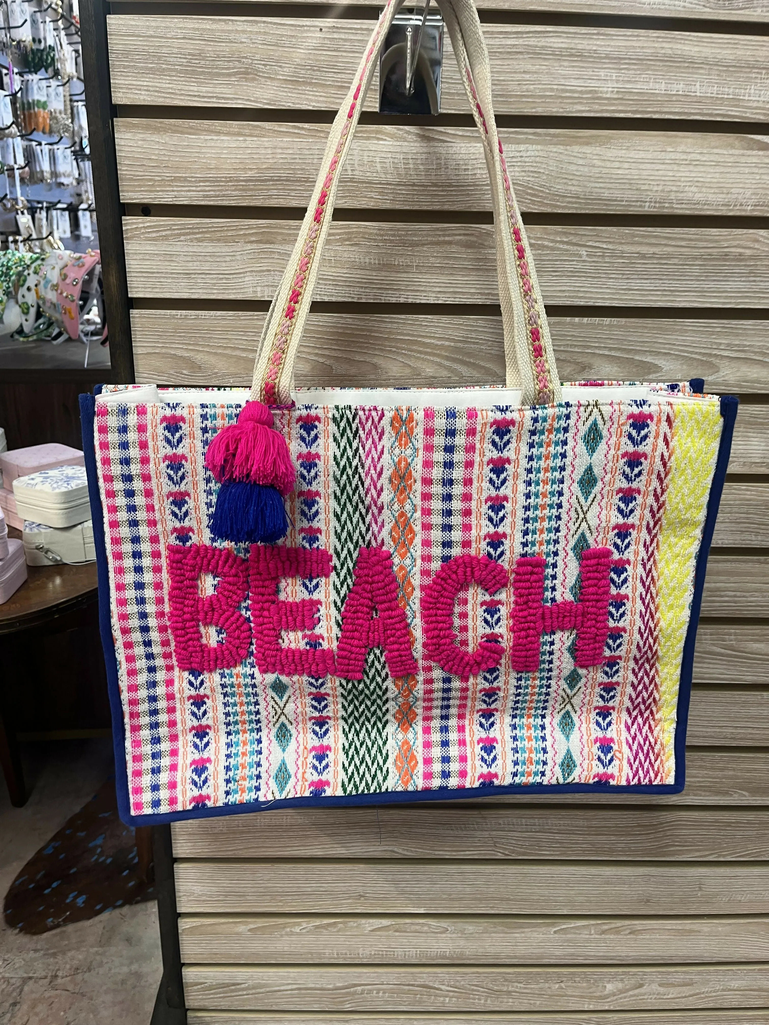 Oversized Tasseled Tote Bag